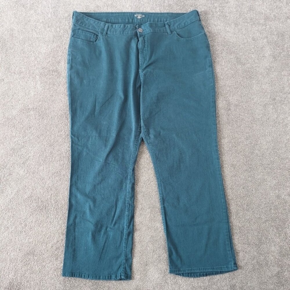 Riders by Lee Women's Straight Jeans Size 26 Green Denim Embellished Beaded